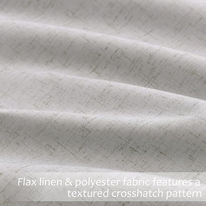 Silver Birch 100% Blackout Pinch Pleated Linen Curtains 108 Inches Long - Image 4