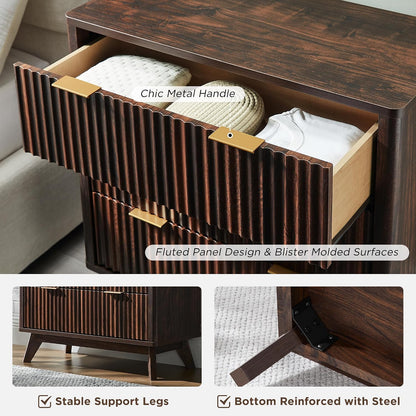 t4tream 32" fluted 3 drawer dresser for bedroom, package contents