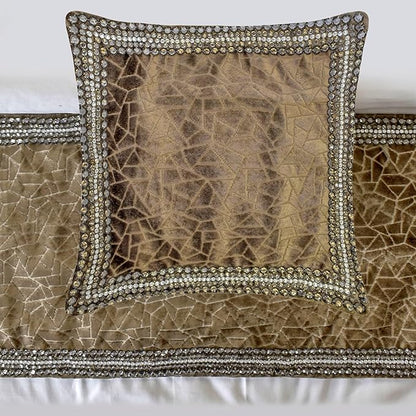 The HomeCentric King/Queen/Twin Brown Decorative Bed Runner Queen 74"x18" Bed - Image 3