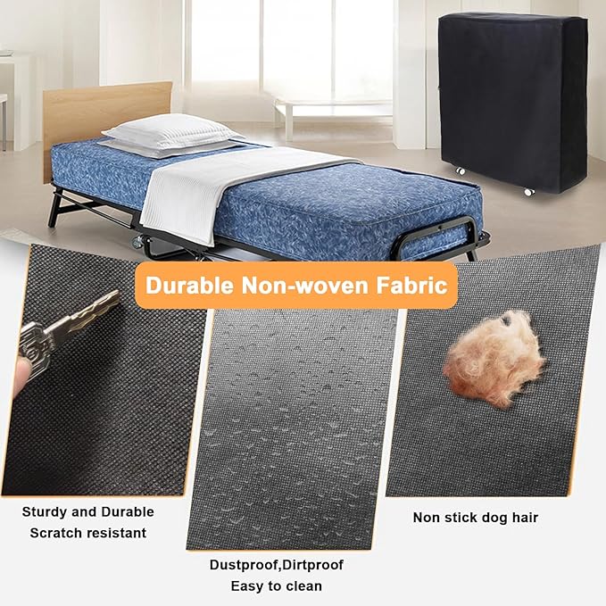 Rollaway Bed Cover 39.5"x15.5"x45.2" Dustproof and Waterproof Folding Bed - Image 3