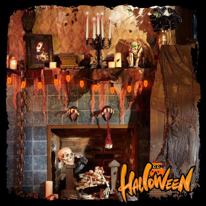 C9 LED Orange Halloween String Lights 25Ft Outdoor Christmas Decorations Lights with 26 LED Shatterproof Orange Bulbs, Hanging Christmas Lights for Outdoor Patio Roofline Backyard Party Garden Lawn