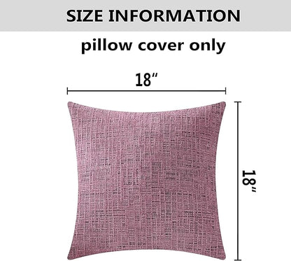 Home Brilliant Pillow Covers 18x18 Soft Striped Chenille Plush Cushion Cover - Image 5