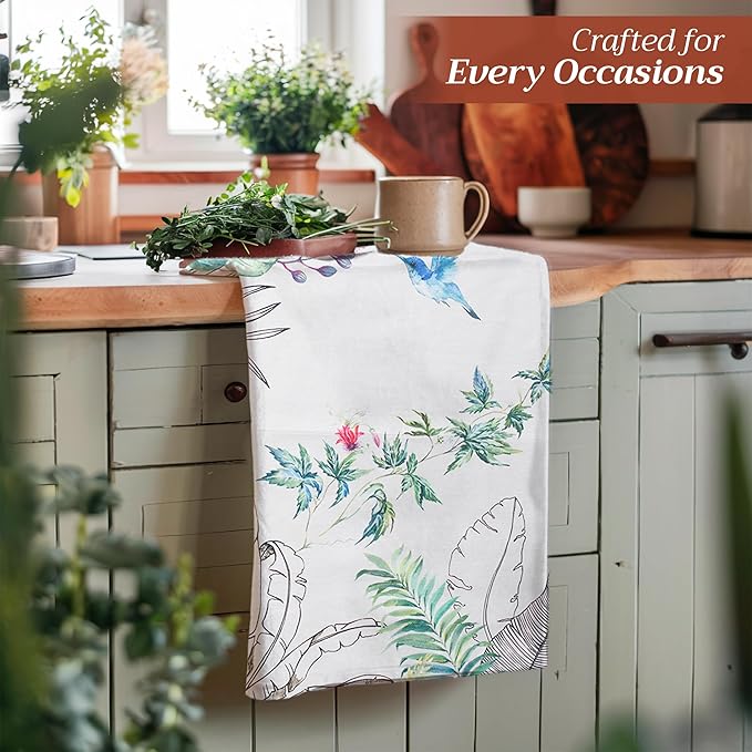 Maison d' Hermine Kitchen Towels Set of 3 100% Cotton 27.50" x 20" Reusable - Image 6