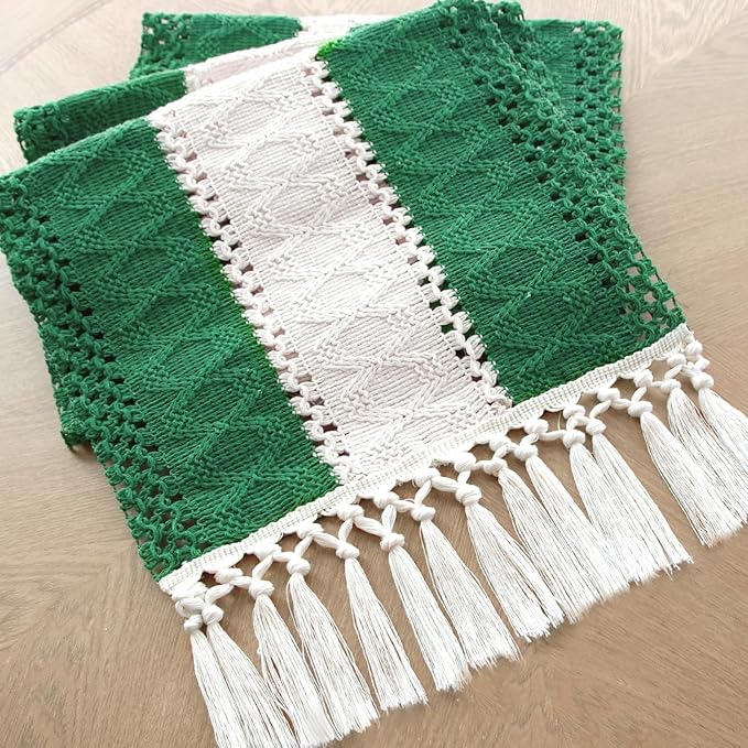 FEXIA Green Table Runner 72 Inches Long by FEXIA