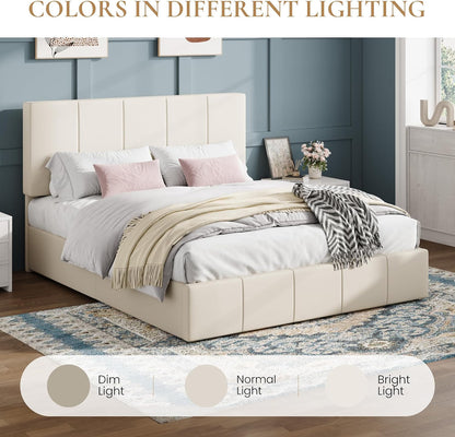 sha cerlin full size bed frame, velvet upholstered on a desk or shelf