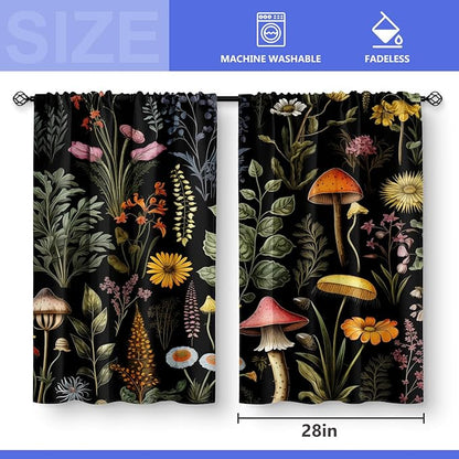 Aimego Boho Floral Kitchen Curtains - Image 3