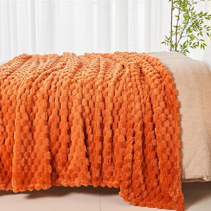 NEWCOSPLAY Super Soft Fall Queen Blanket Orange Premium Silky Flannel Fleece 3D - Image 7