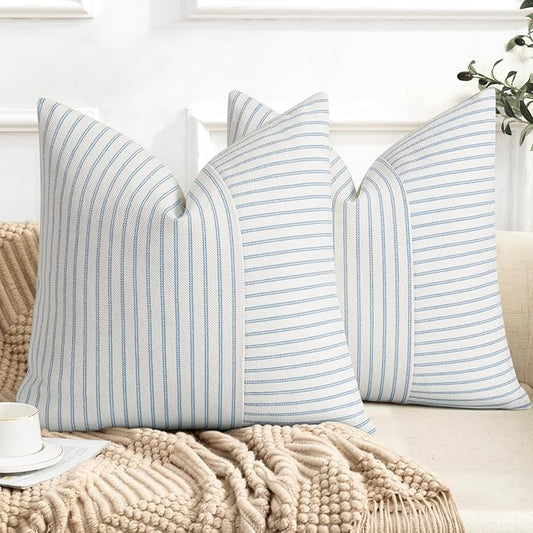 YCOLL Farmhouse Pillow Covers 20x20, Modern Accent Square Throw Pillow Covers by PillowCoversExpert