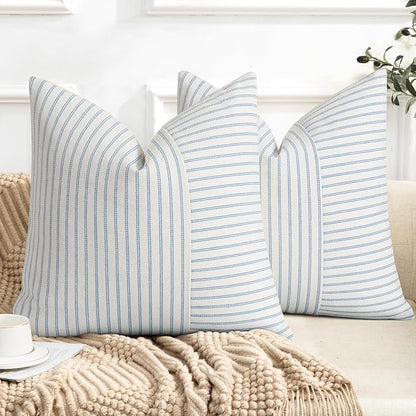YCOLL Farmhouse Pillow Covers 24x24, Modern Accent Square Throw Pillow Covers by PillowCoversExpert