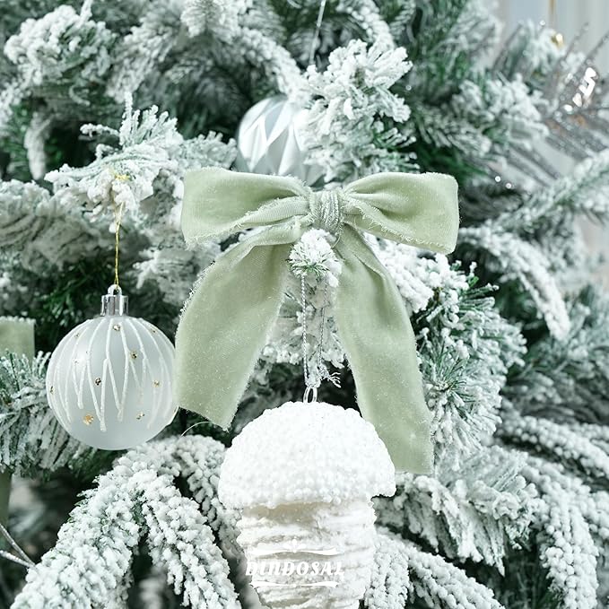 Sage Green Velvet Ribbon 1.5 inch Green Frayed Velvet Ribbon Dusty Green Raw - Image 9