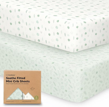 2-Pack Mini Crib Sheets Fitted by KeaBabies