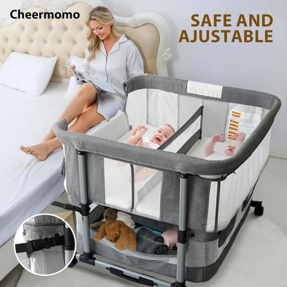 twin bassinet for 2 babies, rocking double bassinet shown in use