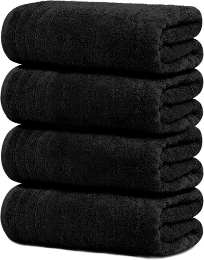 tens towels 4 piece extra large bath towels shown in use