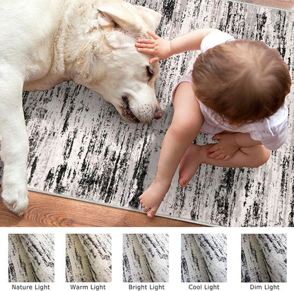 Modern Abstract Runner Rug 2x6 - Image 3