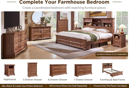 farmhouse queen size bed frame with 54" tall, package contents