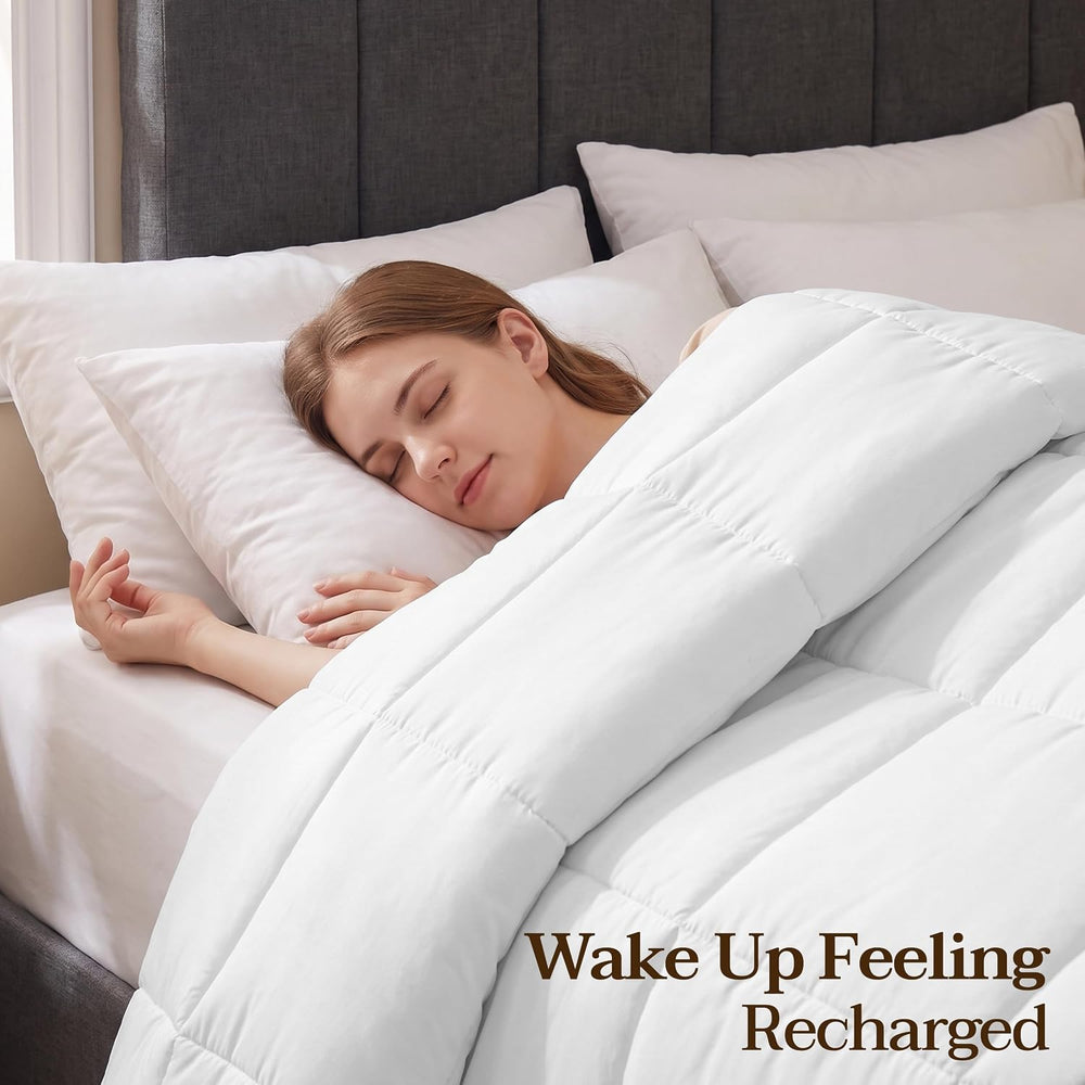 Utopia Bedding Twin Comforter, Duvet Insert, White, 64 x 88 Inches