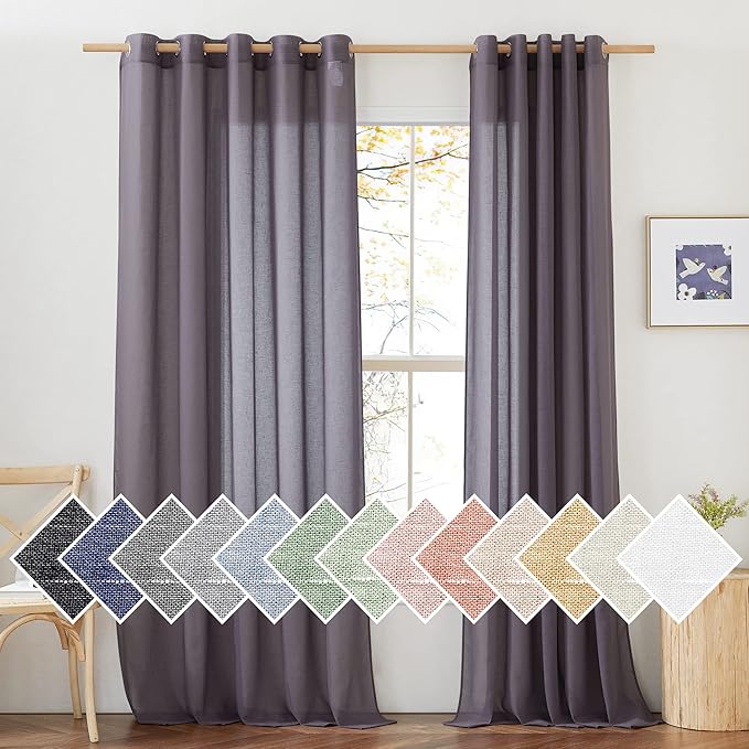 NICETOWN Faux Linen Sheer Curtains by NICETOWN