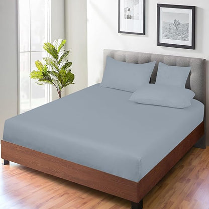 ROYALE LINENS 300 Thread Count 100% Long Staple Combed Cotton Fitted Sheet - Image 7
