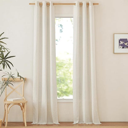 NICETOWN Linen Curtains 96 inches Long by NICETOWN