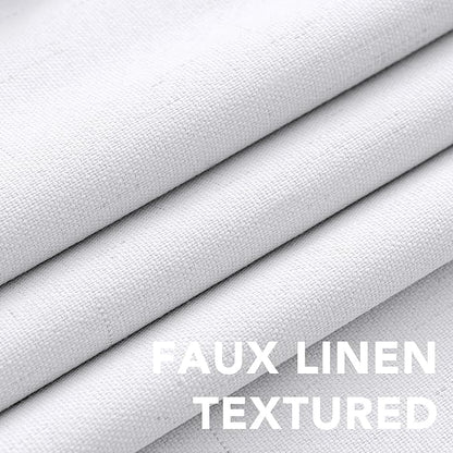 H.VERSAILTEX Primitive Linen Curtains 100% Blackout Curtain Drapes Burlap - Image 4