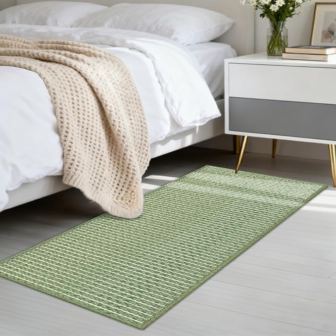 Braided Bathroom Runner Rug, Super Absorbent 24"x48" Non Slip Bath Mats - Image 4