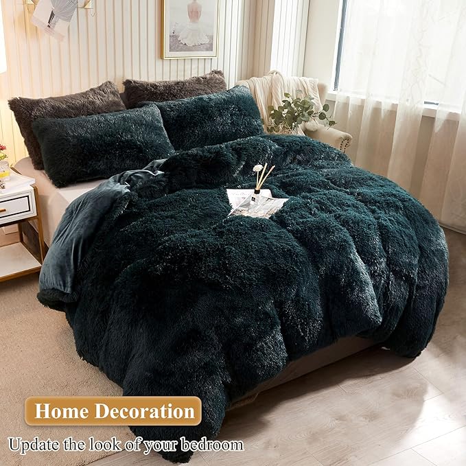 XeGe Faux Fur Throw Pillow Cases, Plush Shaggy Ultra Soft Pillow Covers - Image 6