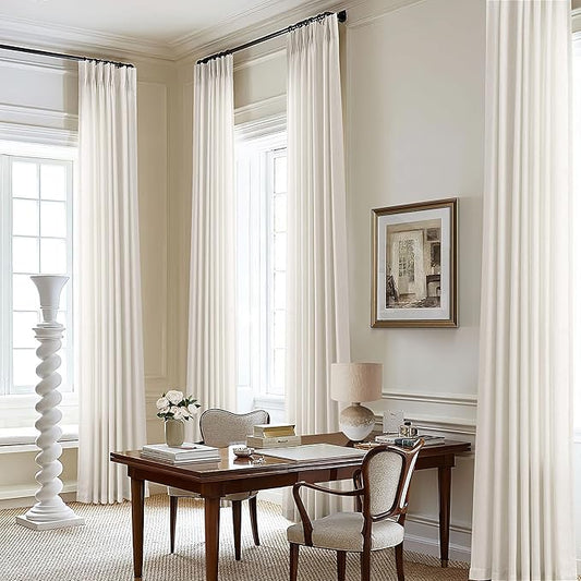 126 Inch Ceiling Track Extra Long Luxury Curtains by DUKIYO