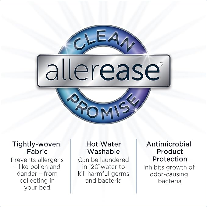 AllerEase Waterproof Mattress Protector Stain Protection Queen Size Allergen - Image 5