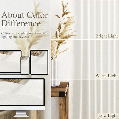 Nanspring Semi Sheer Linen Curtains - Image 3