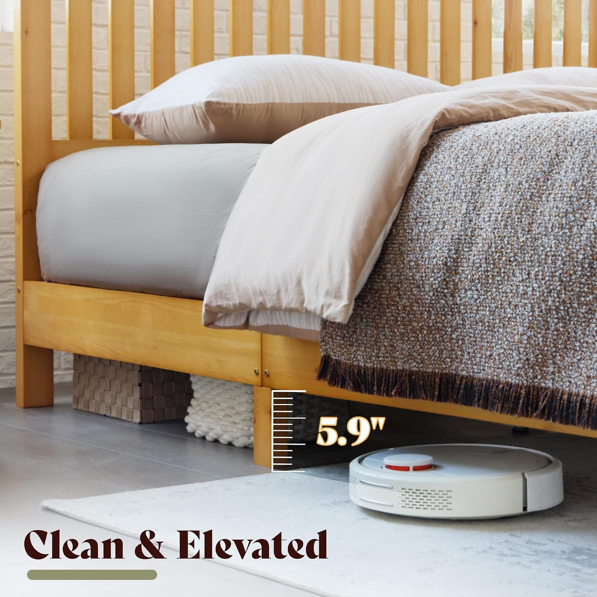 amerlife solid wood full size bed frame with, package contents