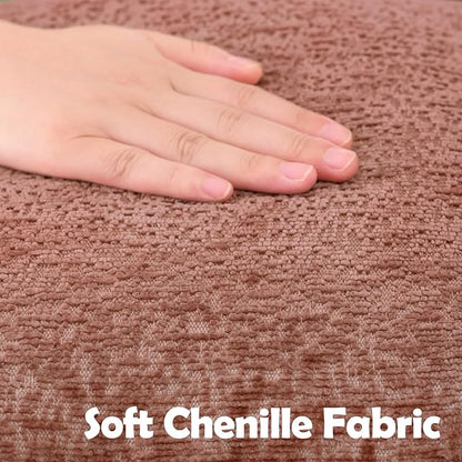 Pack of 2 Dusty Pink Decorative Throw Pillow Covers 24x24 Cozy Soft Chenille - Image 4
