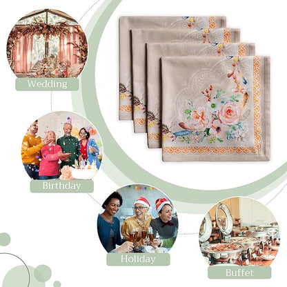 Maison d' Hermine Cloth Napkins Set of 4 100% Cotton Everyday Reusable Square - Image 6