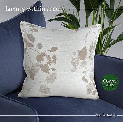 SanVia Peaceful Premium Cotton Throw Pillow Covers, 20 x 20 Inches, Luxurious - Image 5