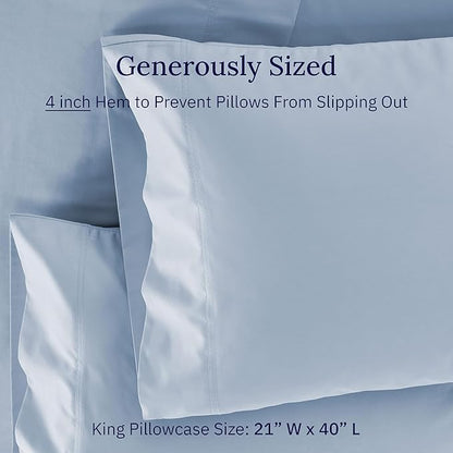 CALIFORNIA DESIGN DEN Luxuriously Soft Hotel Quality 600 Thread Count, 100% - Image 4