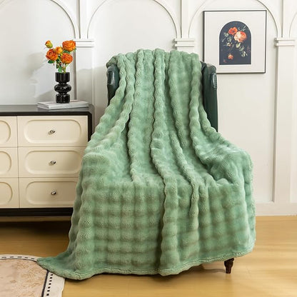 YUSOKI Luxury 3D Bubble Throw Blanket 2lb, All Ages, Home Decoration - Image 2