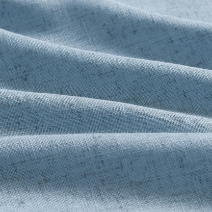blue linen textured 96 inch curtains 2 panel showing dimensions