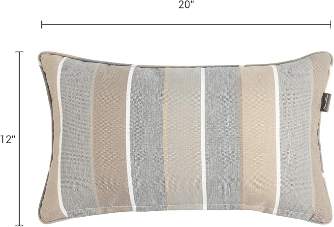 Outdoor Lumbar Pillows Water Resistant 12x20 inch, Decorative Throw Pillow Set - Image 3
