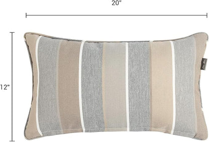 Outdoor Lumbar Pillows Water Resistant 12x20 inch, Decorative Throw Pillow Set - Image 3