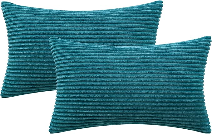 MIULEE Pack of 2 Corduroy Pillow Covers 12 x 20 Inch Lumbar Throw Pillow Covers - Image 6