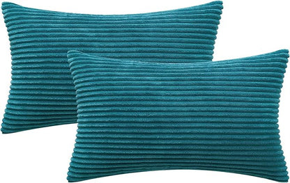 MIULEE Pack of 2 Corduroy Pillow Covers 12 x 20 Inch Lumbar Throw Pillow Covers - Image 6