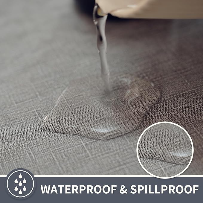 Rectangle Table Cloth, 100% Waterproof Tablecloth Oil Proof Spill Proof Vinyl - Image 2