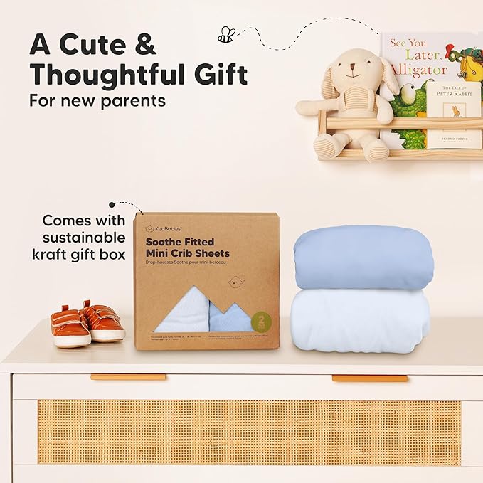2-Pack Mini Crib Sheets Fitted - Image 9