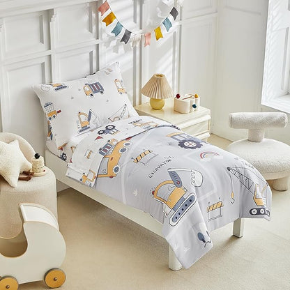 JHXHMX 4 Pieces Toddler Bedding Set - Image 2