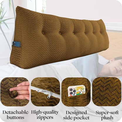Large Bolster Triangular Headboard Wedge Backrest Positioning Support Bed Rest - Image 3
