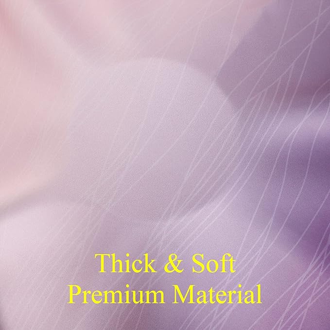Pink&Purple Curtains 63 Inch Length 2 panels, Full Light Blocking Ombre - Image 8