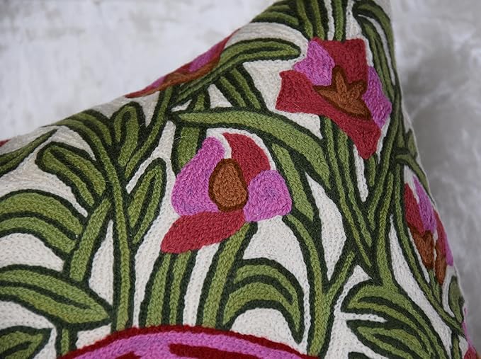 William Morris Flamingo Floral Pillow Cover - Image 8