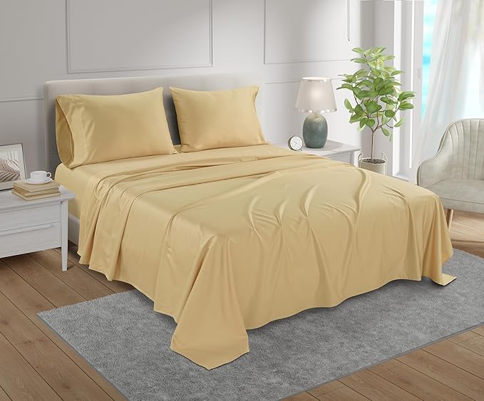 100% Cotton Sheets For King Size Bed, 800 Thread Count Breathable Bed Sheets - Image 3