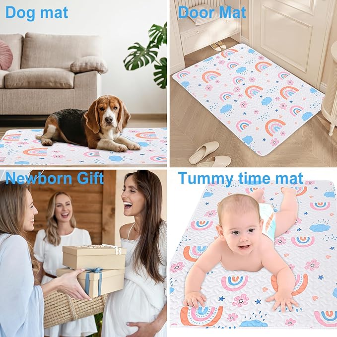 Quilted Pack n Play Sheet Fitted, Breathable Thick Pad - Image 6