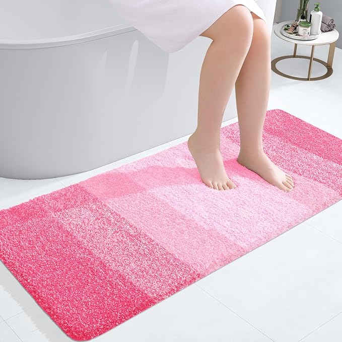 OLANLY Bathroom Runner Rugs 47x20, Extra Soft Absorbent Microfiber Bath Rugs by OLANLY