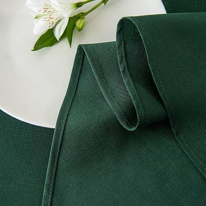 maxmill Round Linen Looking Textured Tablecloth Spill-Proof Wrinkle Free Soft - Image 8